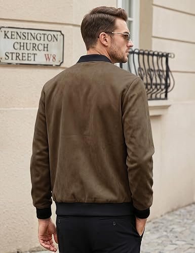 61Stg+FcJHL._AC_SY500_ Men's Jacket Faux Suede Varsity Bomber Full Zip Casual Outerwear - Image 3