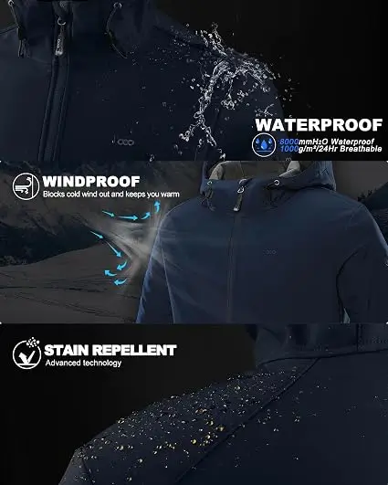 71-YER7-sEL._AC_SX425_ 33,000ft Men's Hooded Fleece Lined Rain Shell Jacket Waterproof Lightweight - Image 4